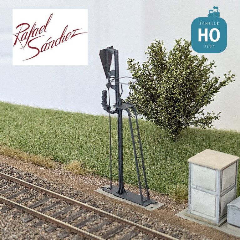 Unified SNCF mechanical signal Reminder of slowing down Period IV (dark grey mast) HO Rafael Sanchez FR0164 - Maketis Unified SNCF mechanical signal Reminder of slowing down Period IV (dark grey mast) HO Rafael Sanchez FR0164 - Maketis