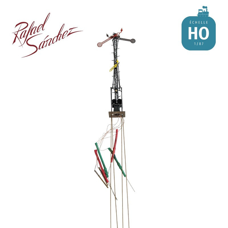 Sémaphore Lartigue double 8 mt Nord Epoque III HO Rafael Sanchez FR2411 - Maketis