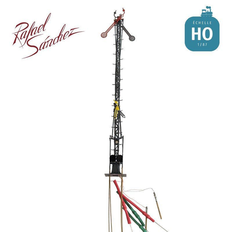 Sémaphore Lartigue double 12 mt Nord Epoque III HO Rafael Sanchez FR2412 - Maketis