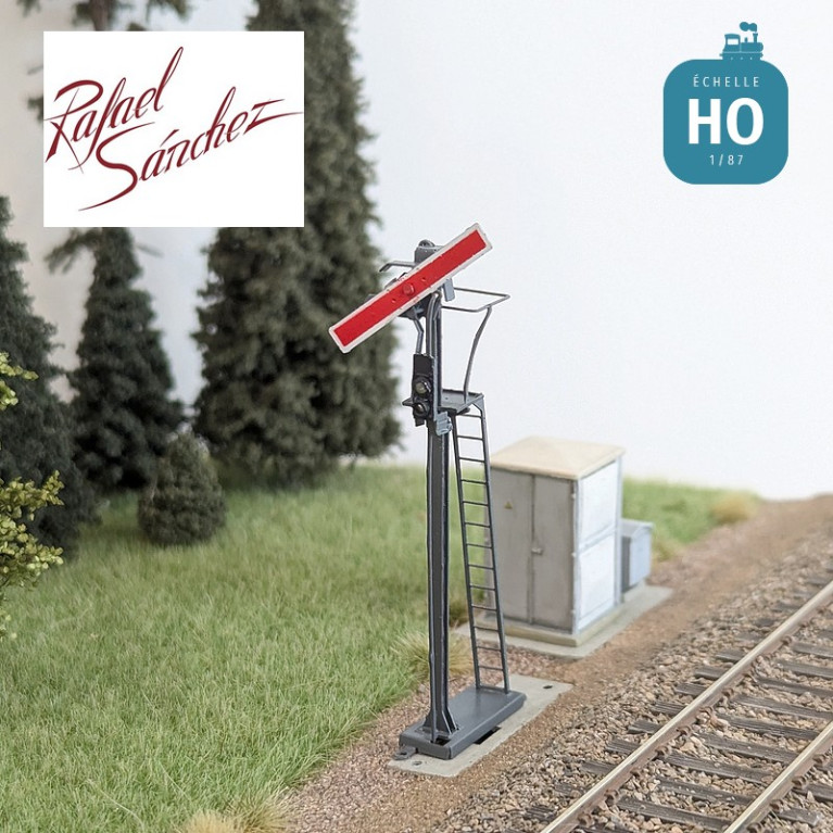 Signal mécanique SNCF unifié Sémaphore 1958 Epoque IV (mât gris foncé) HO Rafael Sanchez FR0214 - Maketis Signal mécanique SNCF unifié Sémaphore 1958 Epoque IV (mât gris foncé) HO Rafael Sanchez FR0214 - Maketis