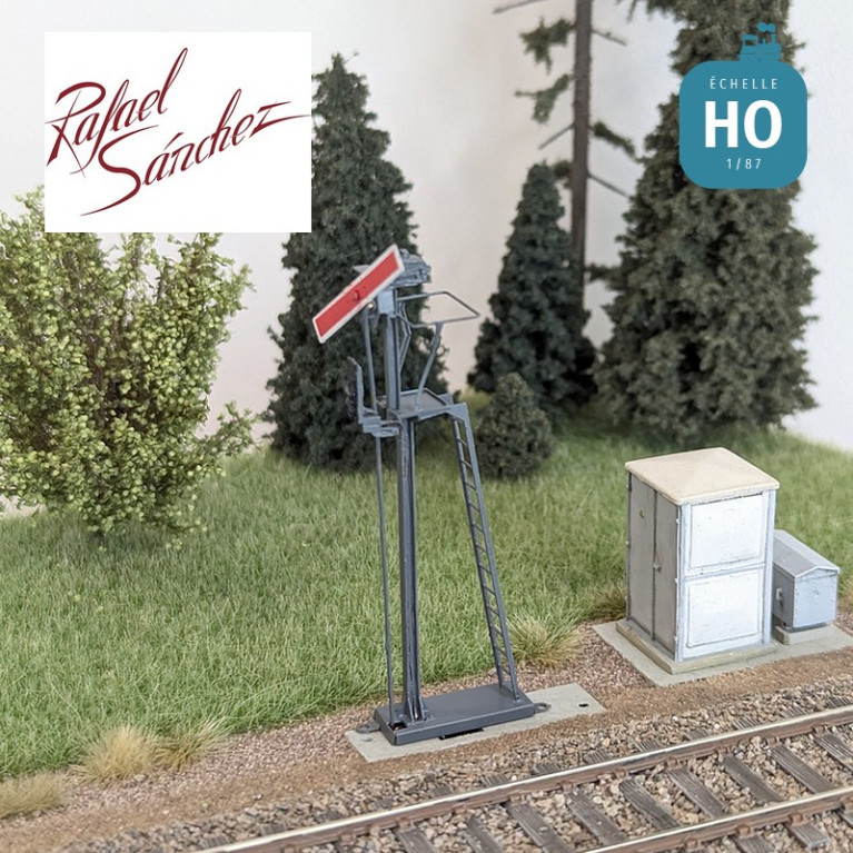 Signal mécanique SNCF unifié Sémaphore 1958 Epoque IV (mât gris foncé) HO Rafael Sanchez FR0214 - Maketis Signal mécanique SNCF unifié Sémaphore 1958 Epoque IV (mât gris foncé) HO Rafael Sanchez FR0214 - Maketis