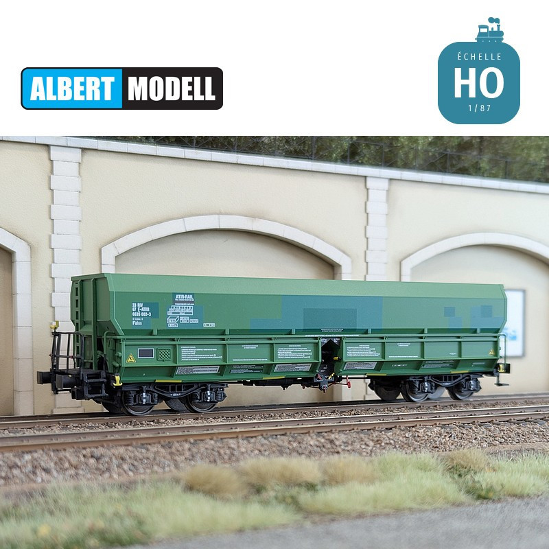 Wagon trémie minéralier Falns Atir-Rail vert Ep VI HO Albert Modell 665031 - Maketis