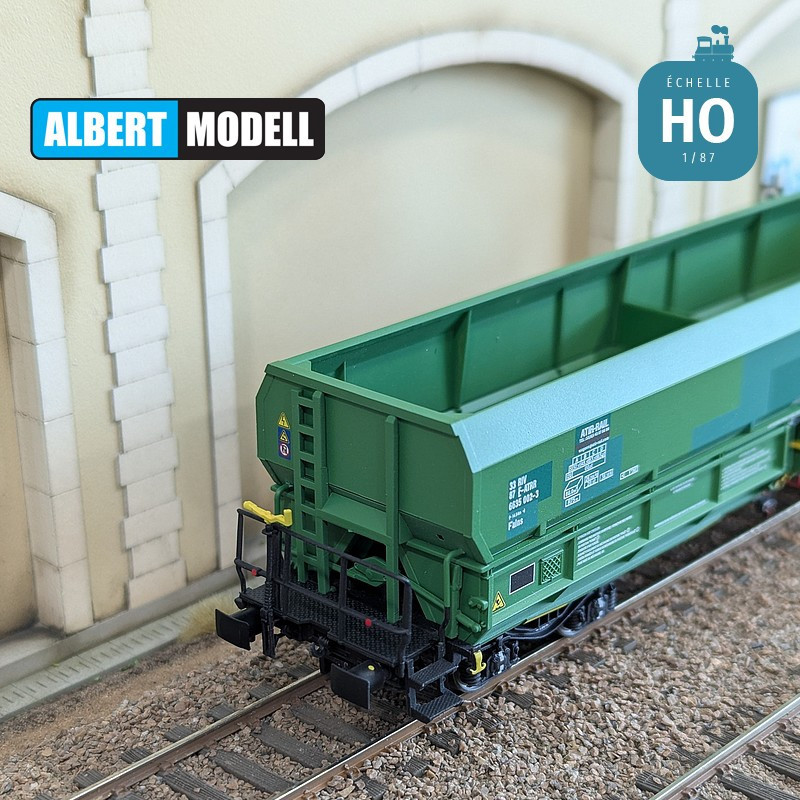 Wagon trémie minéralier Falns Atir-Rail vert Ep VI HO Albert Modell 665031 - Maketis