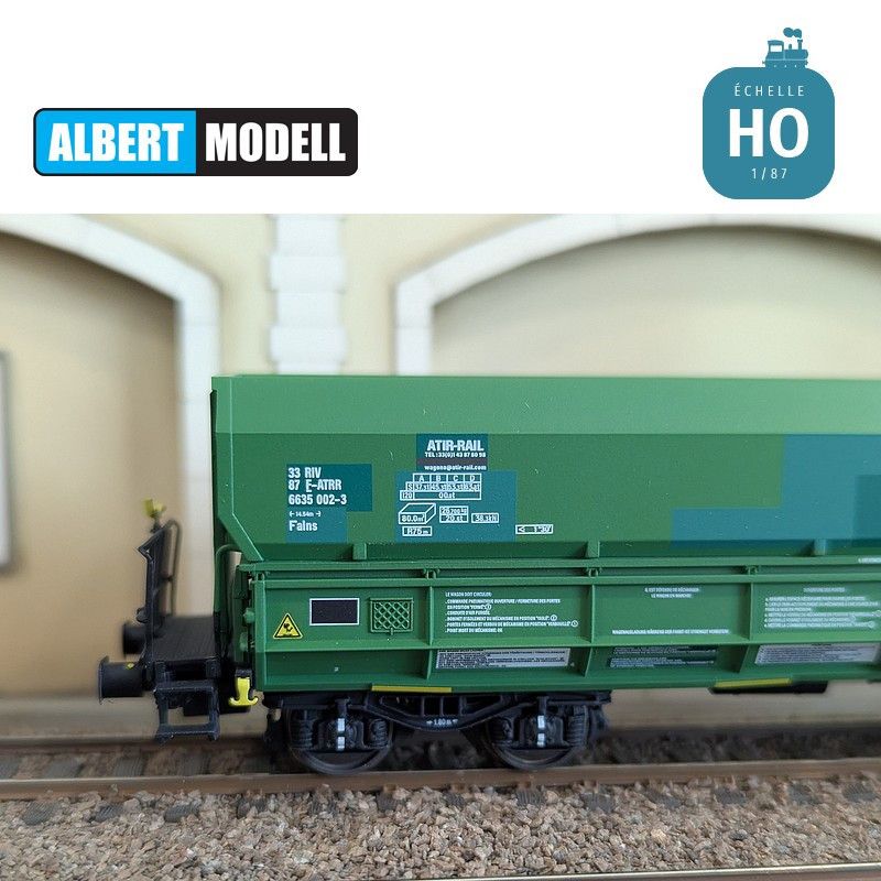 Wagon trémie minéralier Falns Atir-Rail vert Ep VI HO Albert Modell 665031 - Maketis