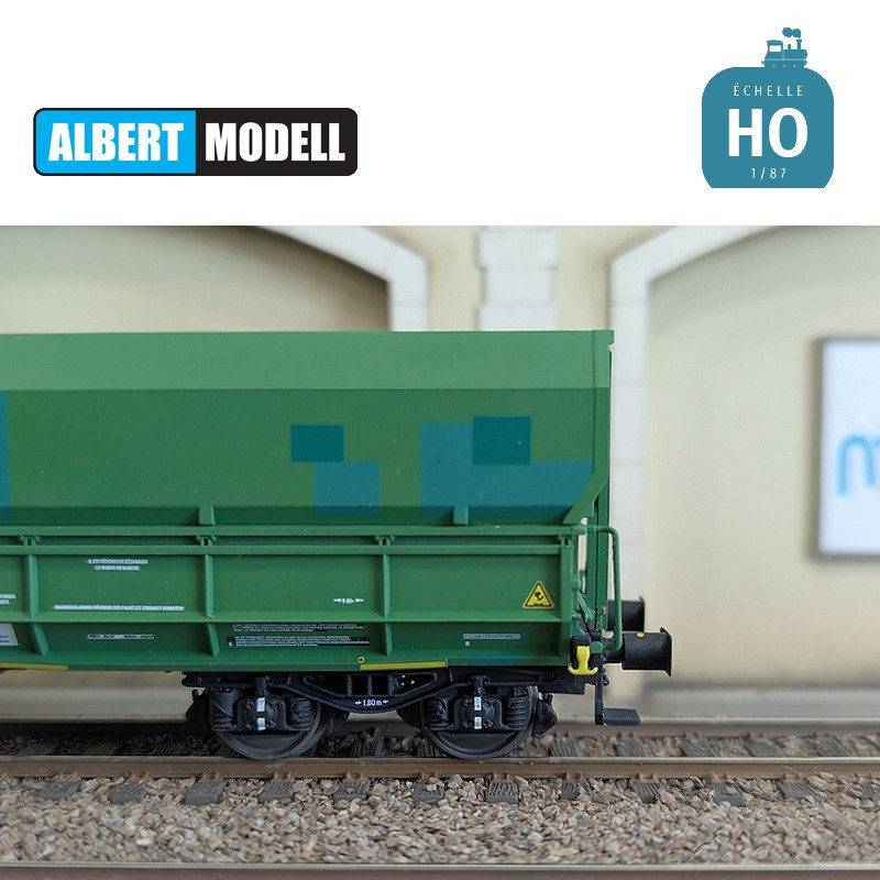 Wagon trémie minéralier Falns Atir-Rail vert Ep VI HO Albert Modell 665031 - Maketis