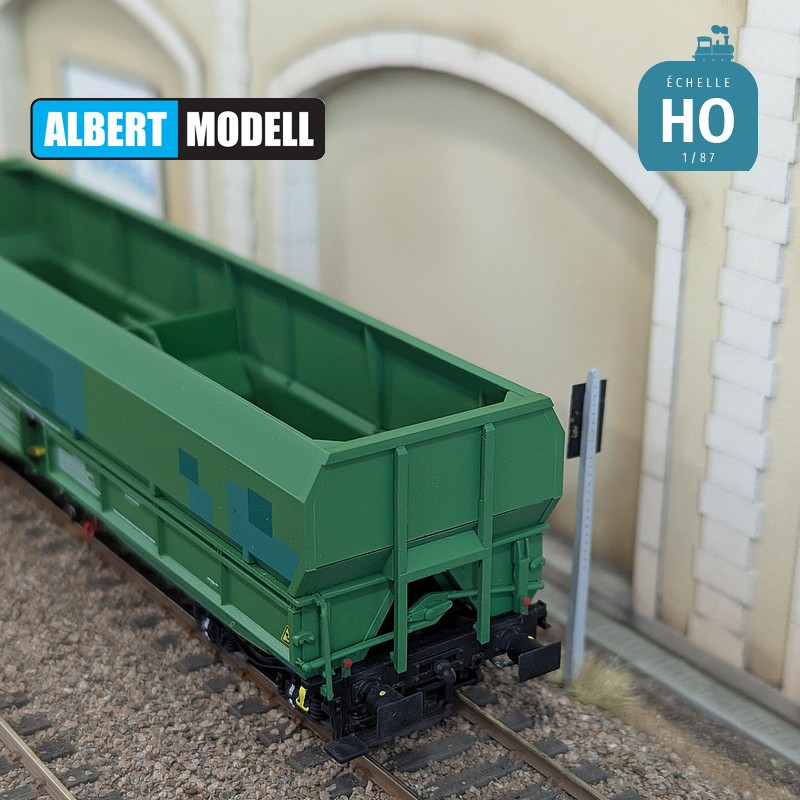 Wagon trémie minéralier Falns Atir-Rail vert Ep VI HO Albert Modell 665031 - Maketis