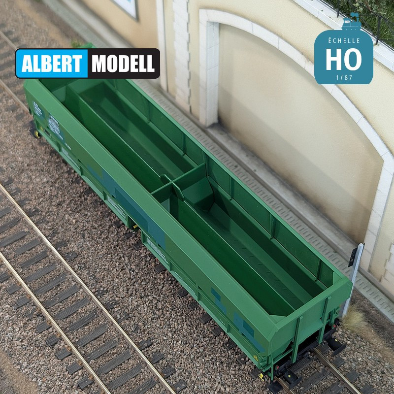 Wagon trémie minéralier Falns Atir-Rail vert Ep VI HO Albert Modell 665031 - Maketis