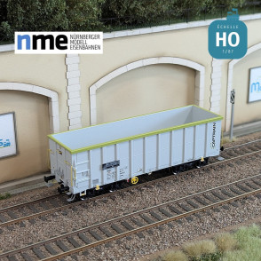 Wagon tombereau Eamnos 57m³ CAPTRAIN gris clair Ep VI HO NME 542605 - Maketis