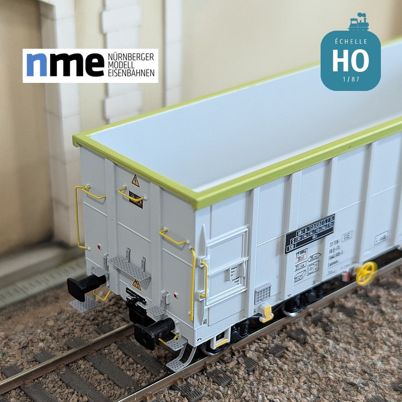 Wagon tombereau Eamnos 57m³ CAPTRAIN gris clair Ep VI HO NME 542605 - Maketis