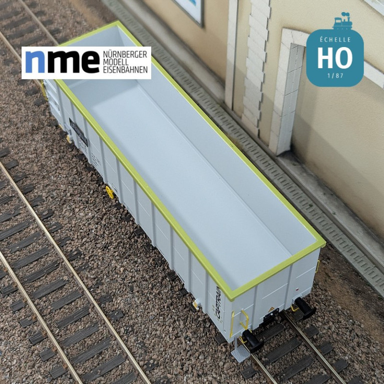 Wagon tombereau Eamnos 57m³ CAPTRAIN gris clair Ep VI HO NME 542605 - Maketis