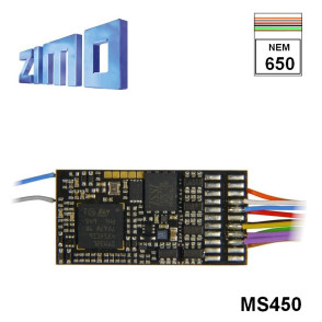 Décodeur sonore 16 bits Zimo MS450 DCC 13 fils de connexion MS450 - Maketis