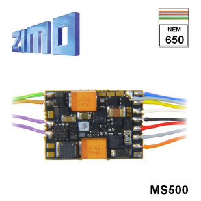 Décodeur miniature sonore 16 bits Zimo MS500 DCC 12 câbles de connexion MS500 - Maketis