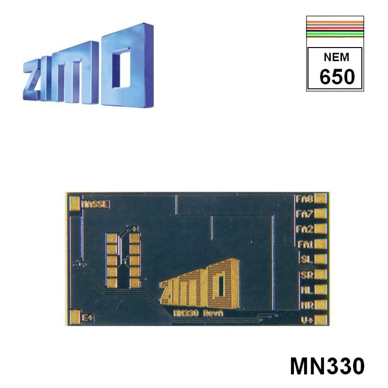 Décodeur standard HO Zimo MN330 DCC 10 fonctions fils nus MN330 - Maketis Décodeur standard HO Zimo MN330 DCC 10 fonctions fils nus MN330 - Maketis