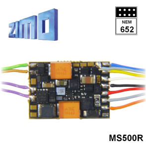 Décodeur miniature sonore 16 bits Zimo MS500 DCC 8 broches NEM652 MS500R - Maketis