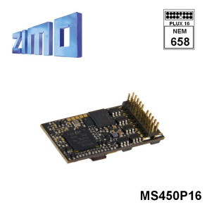 Décodeur sonore 16 bits Zimo MS450 DCC avec interface Plux16 MS450P16 - Maketis
