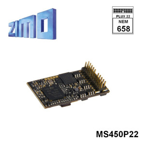 Décodeur sonore Zimo MS450 DCC avec interface Plux22 MS450P22 - Maketis