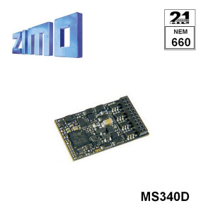 Décodeur standard HO Zimo MN340 DCC 8 fonctions avec interface 21MTC MN340D - Maketis