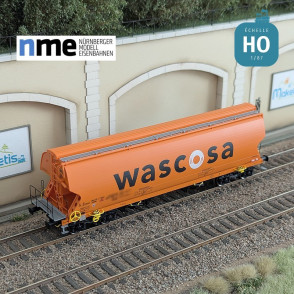 Wagon céréalier Tagnpps 95m³ WASCOVA orange Ep VI HO NME 509602 - Maketis