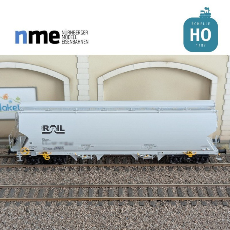 Wagon céréalier Tagnpps 95m³ ATIR gris clair Ep VI HO NME 509640 - Maketis Wagon céréalier Tagnpps 95m³ ATIR gris clair Ep VI HO NME 509640 - Maketis