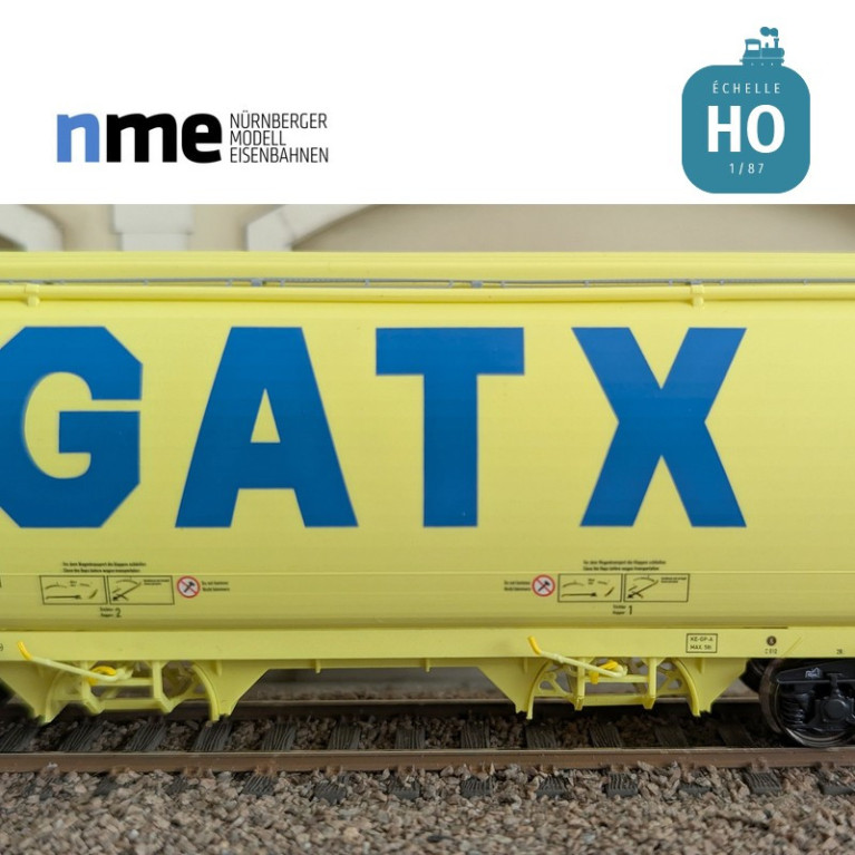 Wagon céréalier Tagnpps 95m3 GATX vert fluo Ep VI HO NME 525601 - Maketis Wagon céréalier Tagnpps 95m3 GATX vert fluo Ep VI HO NME 525601 - Maketis