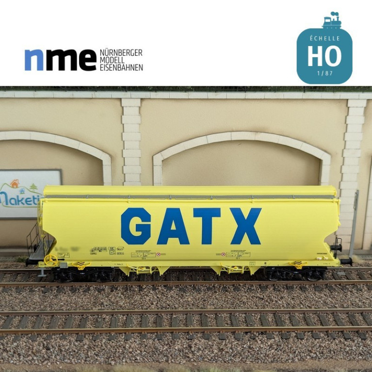 Wagon céréalier Tagnpps 95m3 GATX vert fluo Ep VI HO NME 525603 - Maketis Wagon céréalier Tagnpps 95m3 GATX vert fluo Ep VI HO NME 525603 - Maketis