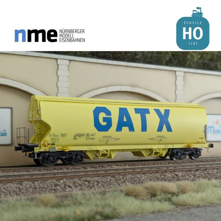 Wagon céréalier Tagnpps 95m3 GATX vert fluo Ep VI HO NME 525603 - Maketis Wagon céréalier Tagnpps 95m3 GATX vert fluo Ep VI HO NME 525603 - Maketis