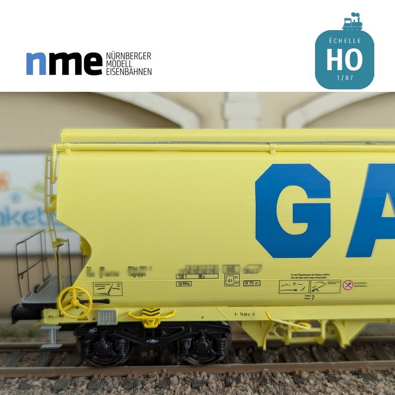 Wagon céréalier Tagnpps 95m3 GATX vert fluo Ep VI HO NME 525603 - Maketis