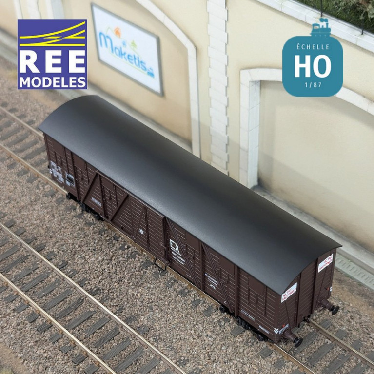 Wagon couvert 2 portes "EX Economat" SNCF Ep IIIB HO REE WB-913 - Maketis