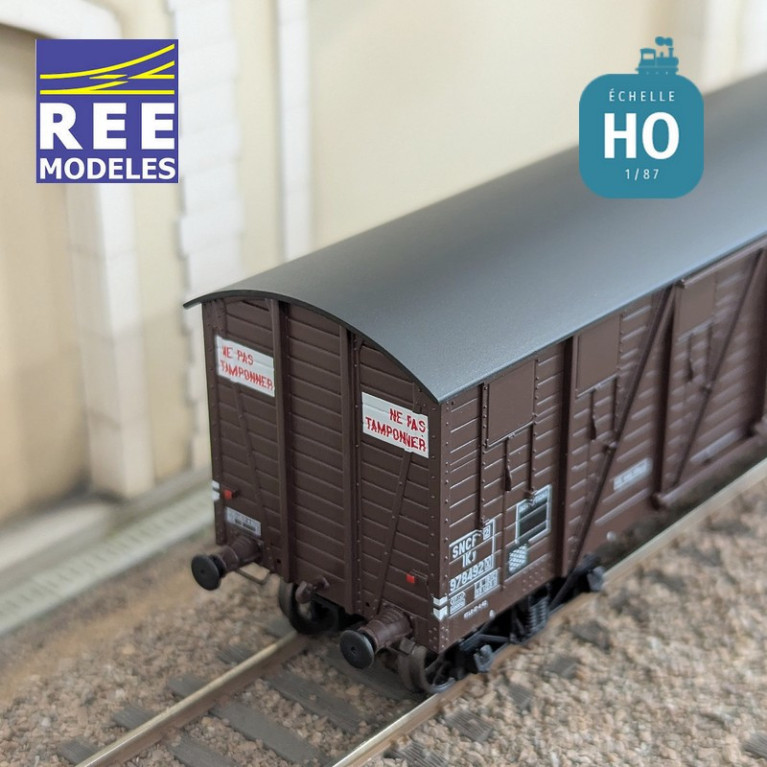 Wagon couvert 2 portes "EX Economat" SNCF Ep IIIB HO REE WB-913 - Maketis