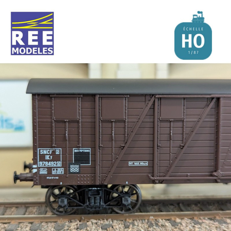 Wagon couvert 2 portes "EX Economat" SNCF Ep IIIB HO REE WB-913 - Maketis