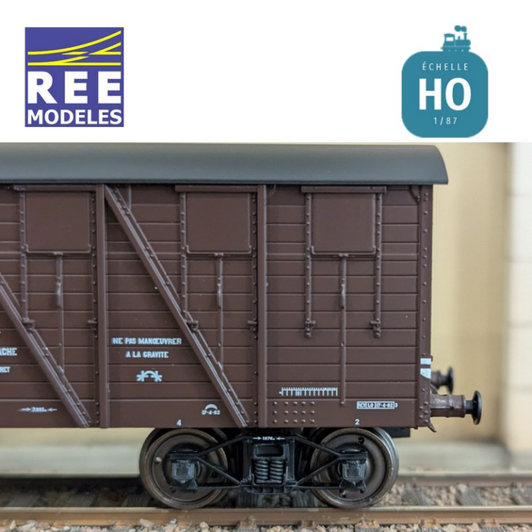 Wagon couvert 2 portes "EX Economat" SNCF Ep IIIB HO REE WB-913 - Maketis