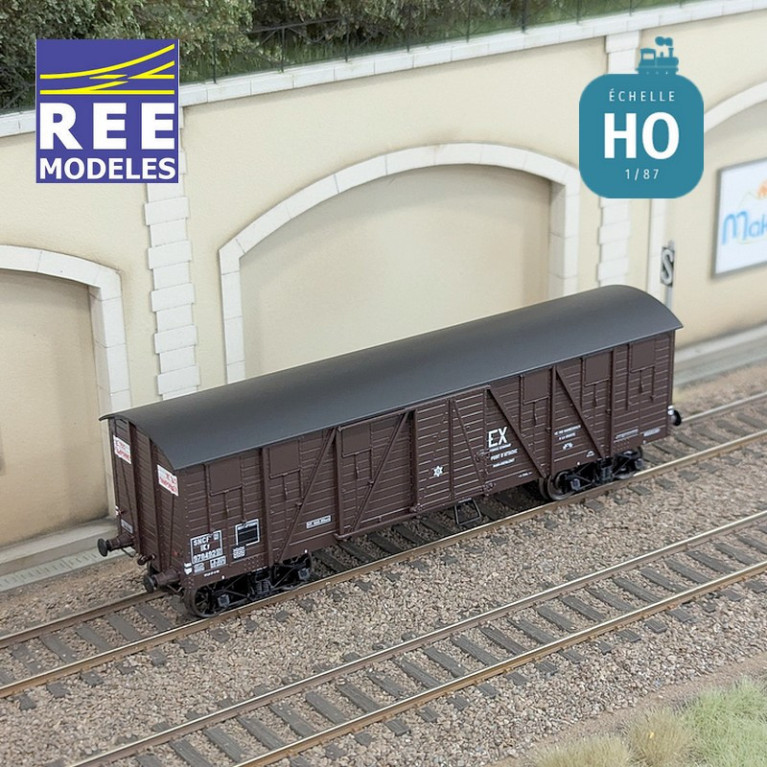 Wagon couvert 2 portes "EX Economat" SNCF Ep IIIB HO REE WB-913 - Maketis