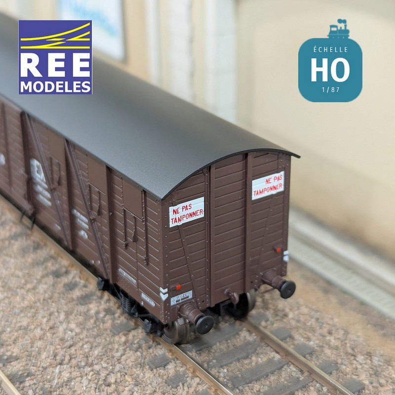 Wagon couvert 2 portes "EX Economat" SNCF Ep IIIB HO REE WB-913 - Maketis