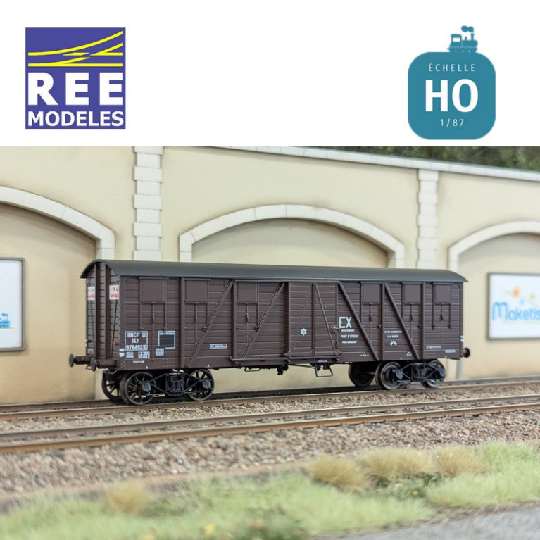 Wagon couvert 2 portes "EX Economat" SNCF Ep IIIB HO REE WB-913 - Maketis