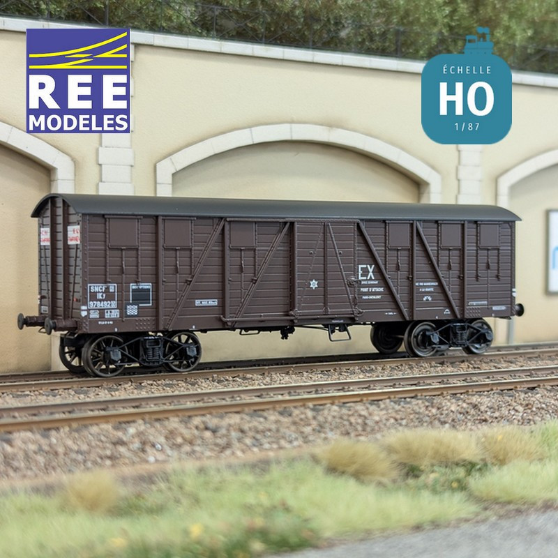 Wagon couvert 2 portes "EX Economat" SNCF Ep IIIB HO REE WB-913 - Maketis