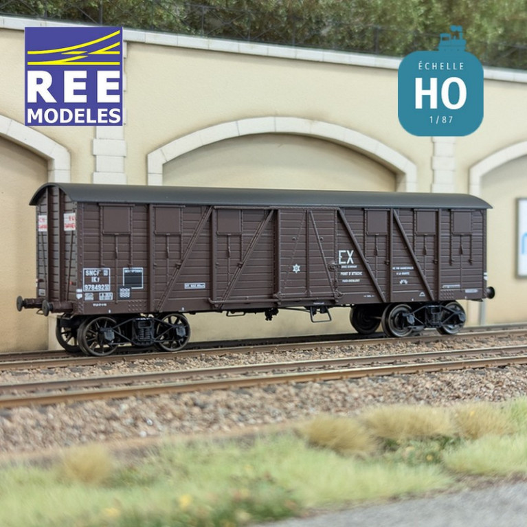 Wagon couvert 2 portes "EX Economat" SNCF Ep IIIB HO REE WB-913 - Maketis