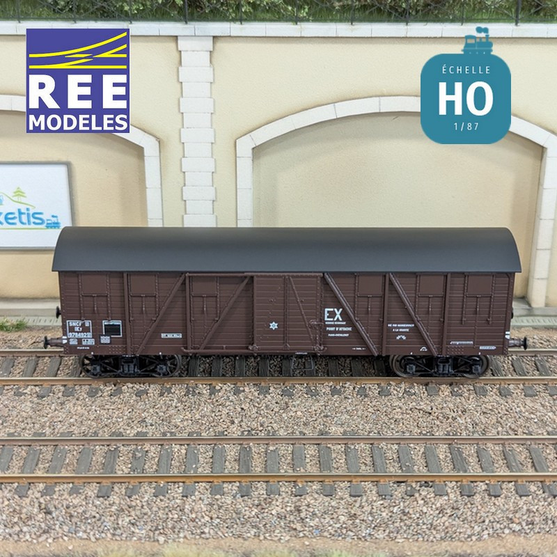Wagon couvert 2 portes "EX Economat" SNCF Ep IIIB HO REE WB-913 - Maketis