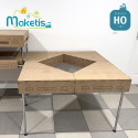 Set of 4 Corner Modules 118 cm for Helix or Reversing Loop Easy Module Maketis MOD71000
