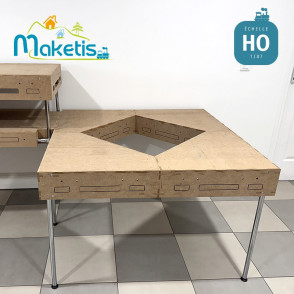 Set of 4 corner modules for 118 cm spiral ramp support or reversal Easy Module Maketis MOD71000 - Maketis