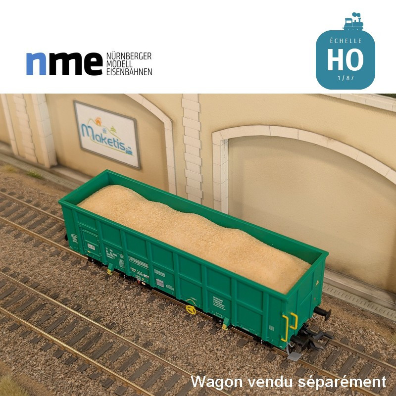 Chargement de sable pour wagon tombereau Eamnos 11,54m HO NME 951000-A - Maketis