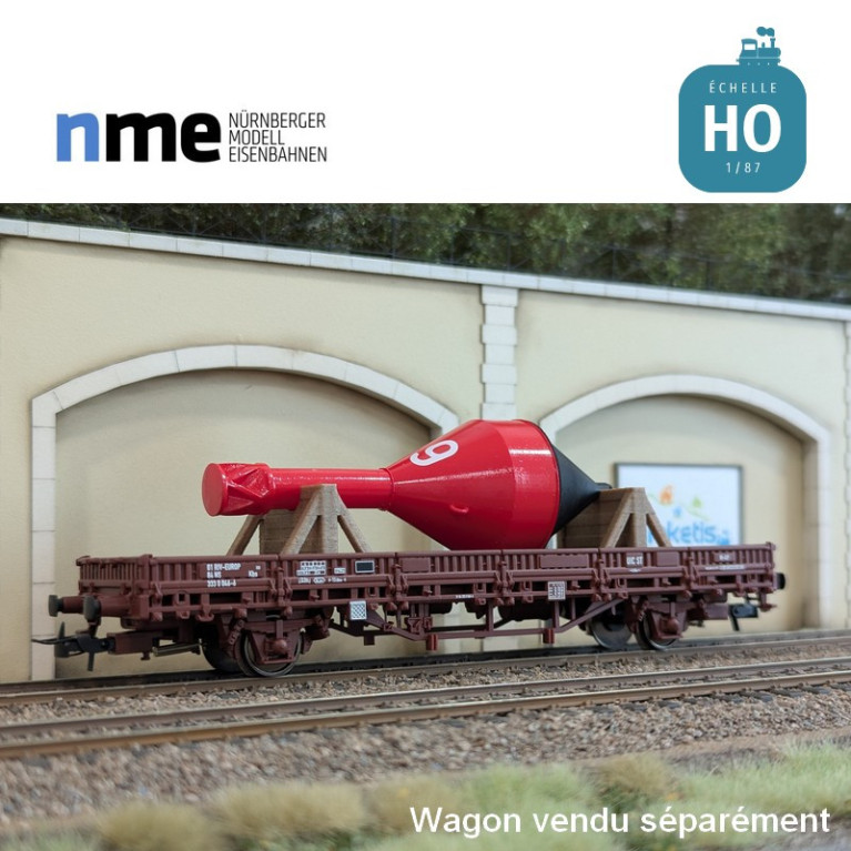 Chargement de bouée rouge sur support en bois HO NME 951100 - Maketis Chargement de bouée rouge sur support en bois HO NME 951100 - Maketis