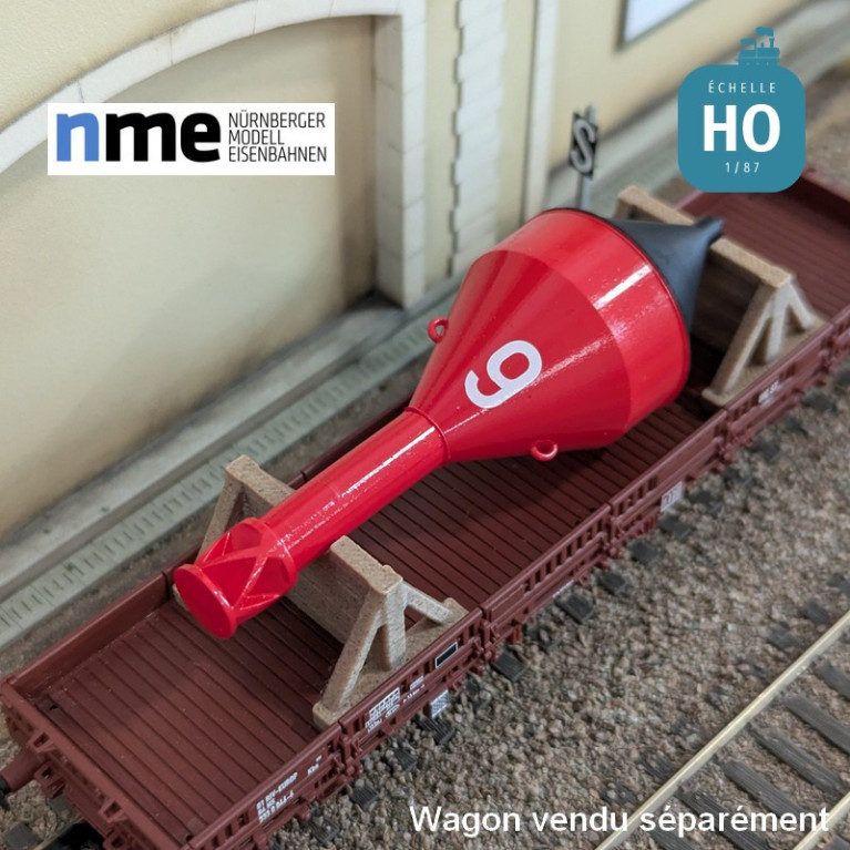 Chargement de bouée rouge sur support en bois HO NME 951100 - Maketis Chargement de bouée rouge sur support en bois HO NME 951100 - Maketis