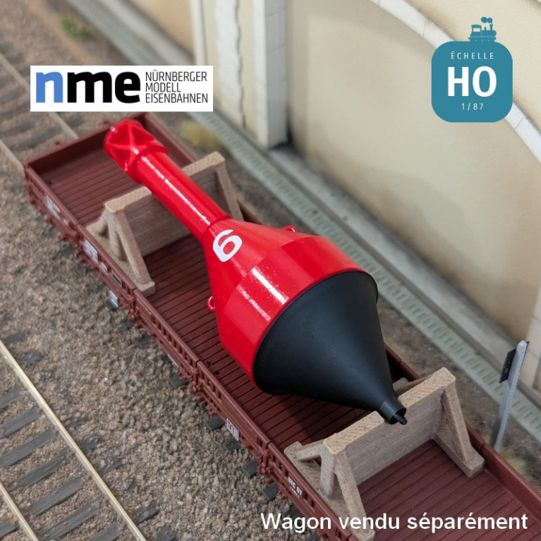 Chargement de bouée rouge sur support en bois HO NME 951100 - Maketis Chargement de bouée rouge sur support en bois HO NME 951100 - Maketis
