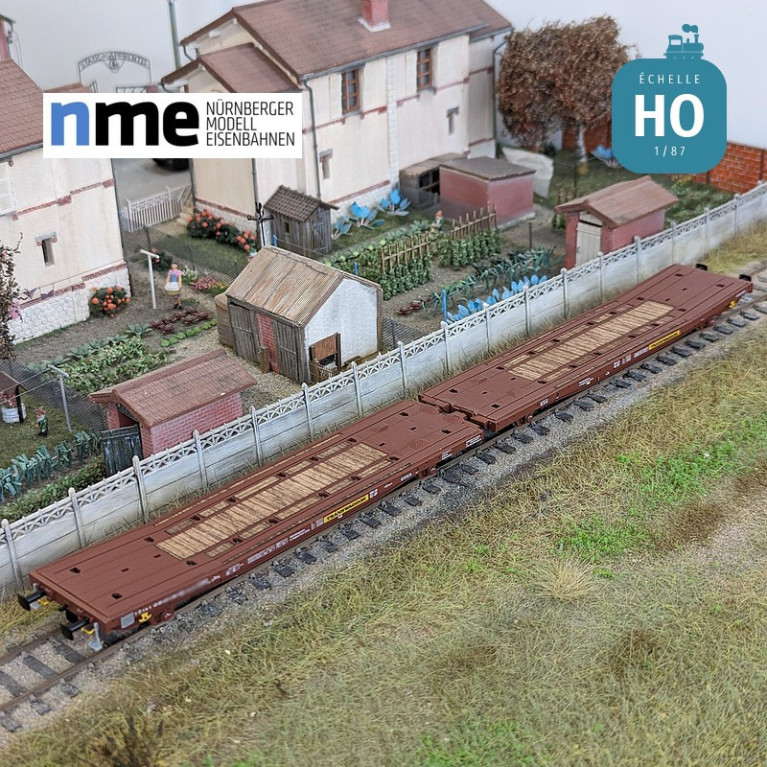 Wagon plat Laadks TWA 800A marron EP IV HO NME 531407 - Maketis