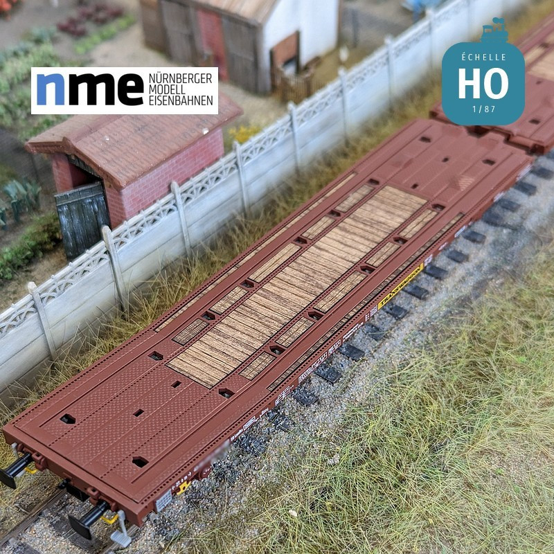 Wagon plat Laadks TWA 800A marron EP IV HO NME 531406 - Maketis