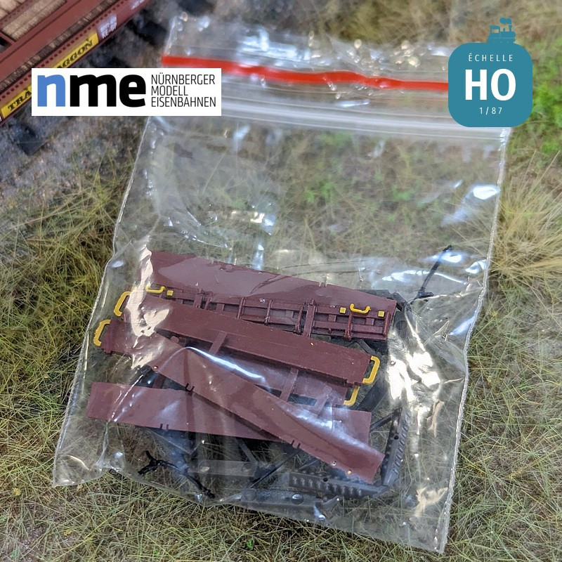 Wagon plat Laadks TWA 800A marron EP IV HO NME 531406 - Maketis