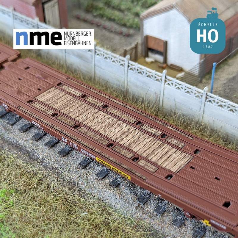 Wagon plat Laadks TWA 800A marron EP IV HO NME 531406 - Maketis