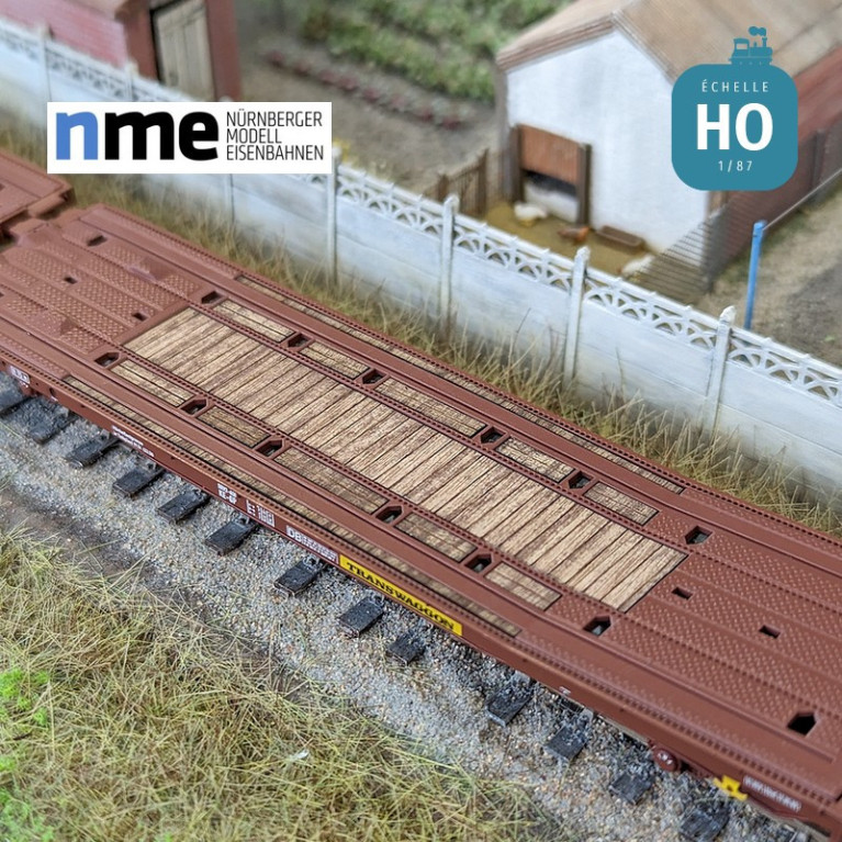 Wagon plat Laadks TWA 800A marron EP IV HO NME 531407 - Maketis