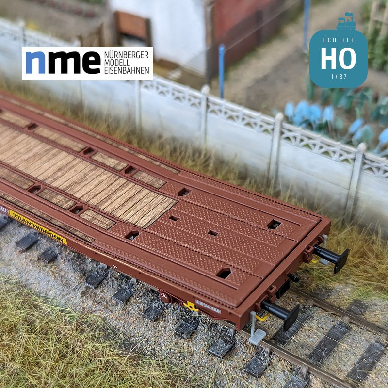 Wagon plat Laadks TWA 800A marron EP IV HO NME 531406 - Maketis