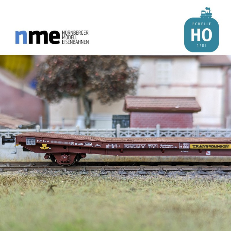 Wagon plat Laadks TWA 800A marron EP IV HO NME 531406 - Maketis